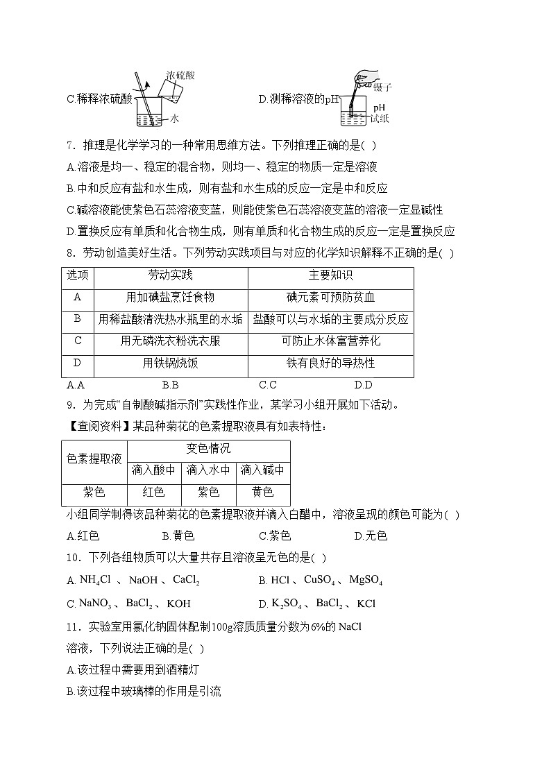 河南省安阳市滑县2024届九年级下学期中考二模化学试卷(含答案)第2页