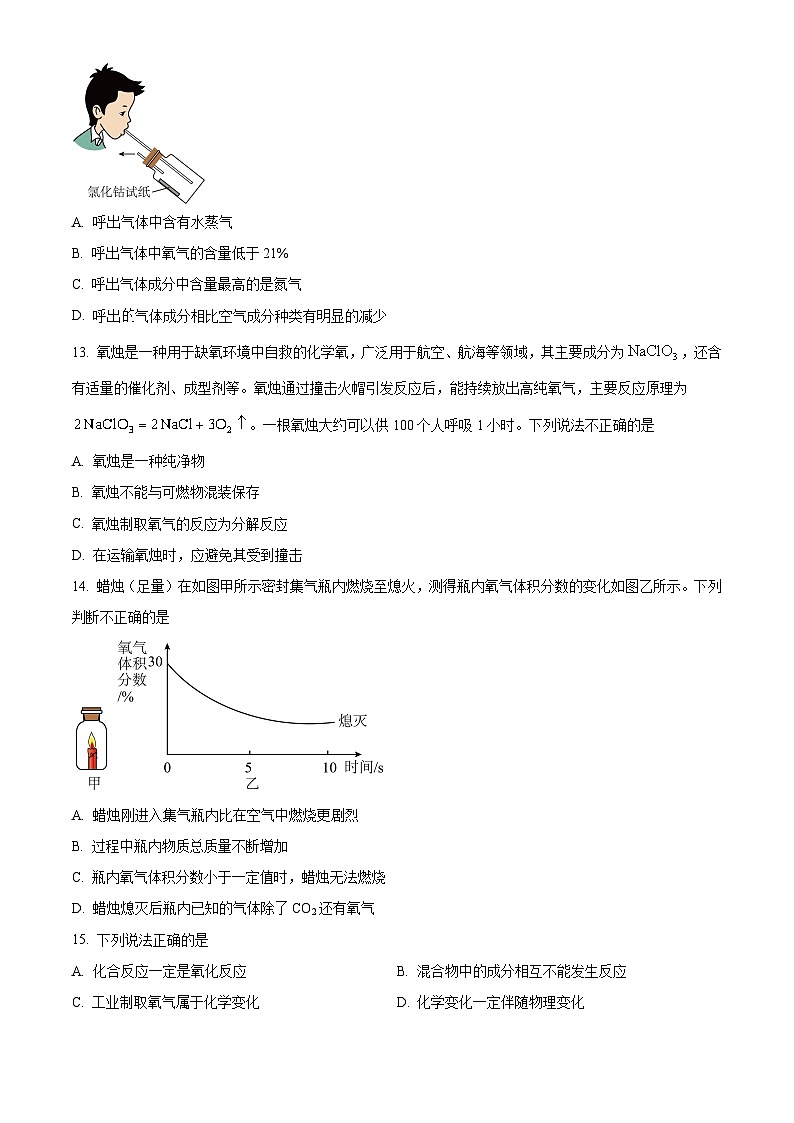 山东省潍坊市潍城区2023-2024学年八年级上学期期末化学试题（含解析）第3页