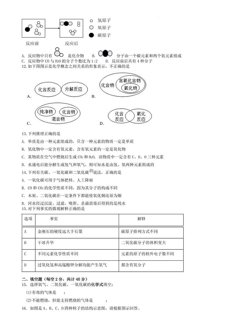 湖南省娄底市涟源市2023-2024学年九年级上学期毕业科目教学质量监测化学试卷（无答案）第2页