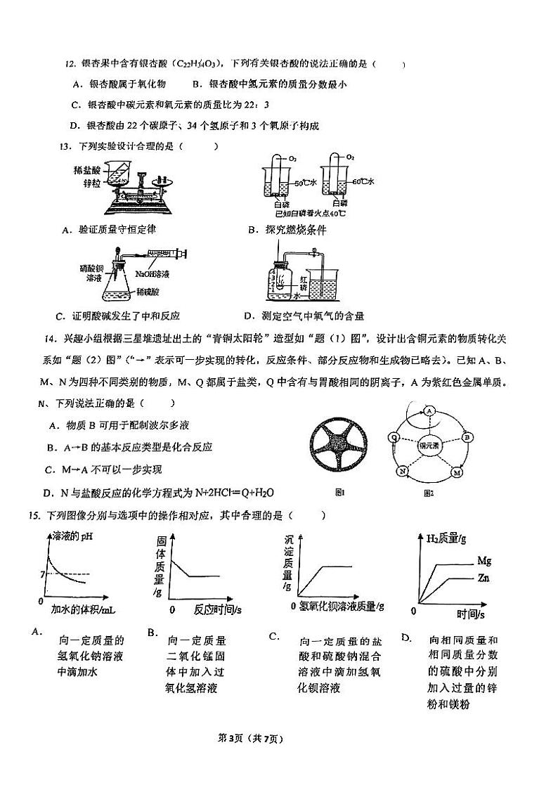 2024年广东省佛山市顺德区光正实验学校中考第三次模拟考试化学试题第3页