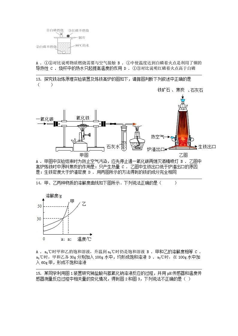 [化学]广东省揭阳市揭西县五校2024年中考第一次模拟考试试题03