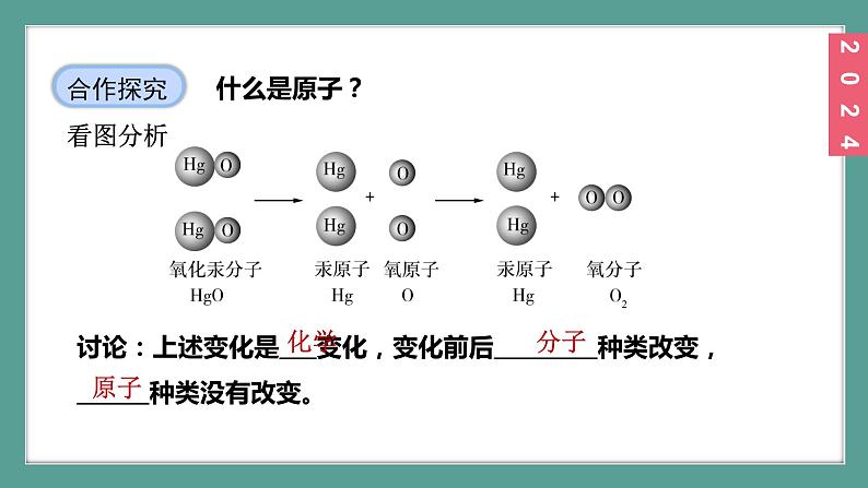 (2024)人教版化学九年级上册（3-1）分子和原子第2课时  分子可分为原子 PPT课件08