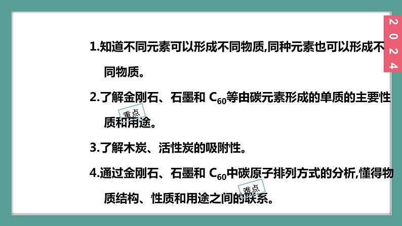 (2024)人教版化学九年级上册（6-1）碳单质的多样性 第1课时 碳的单质 PPT课件第3页