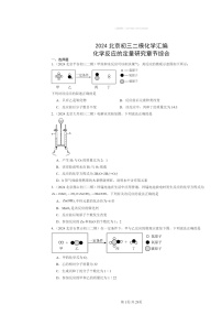 [化学][二模]2024北京初三试题分类汇编：反应的定量研究章节综合