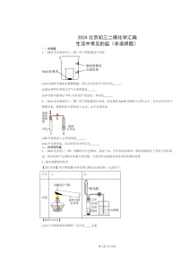 [化学][二模]2024北京初三试题分类汇编：生活中常见的盐(非选择题)