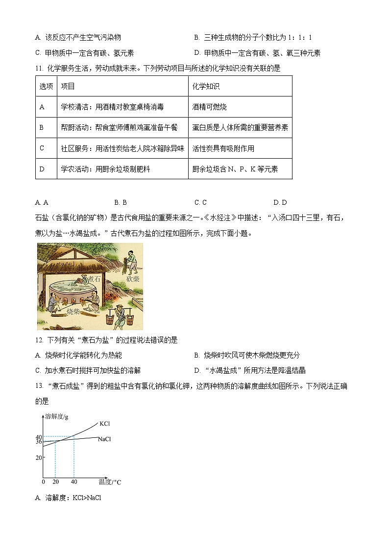 2024年广东省东莞市中考三模化学试卷（原卷版+解析版）03