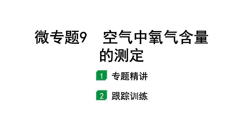 2024福建中考化学二轮中考题型研究 微专题9 空气中氧气含量的测定（课件）01