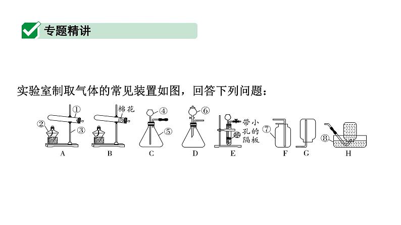 2024福建中考化学二轮中考题型研究 微专题10 常见气体的制取（课件）第2页