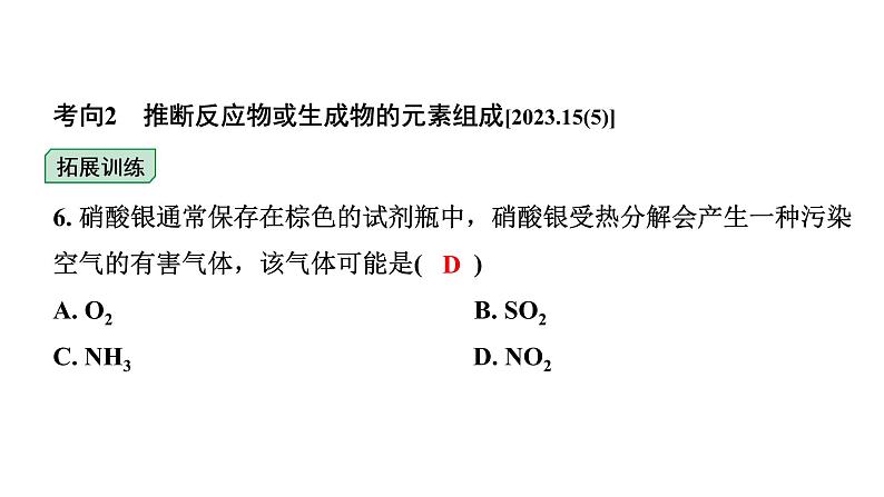 2024福建中考化学二轮中考题型研究 专题十一 质量守恒定律（课件）第6页