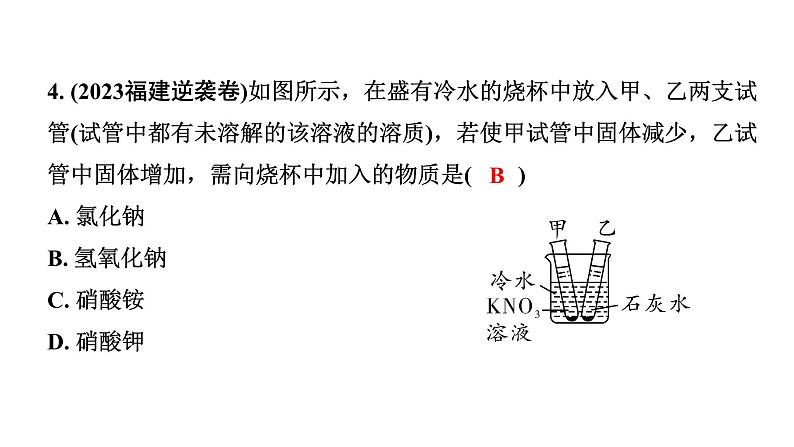 2024福建中考化学二轮中考题型研究 专题五 常见的溶液（课件）第5页