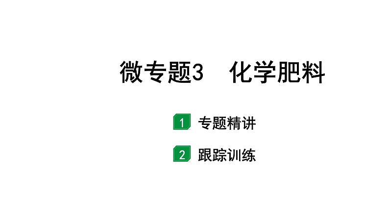 2024福建中考化学一轮复习 微专题3 化学肥料（课件）第1页