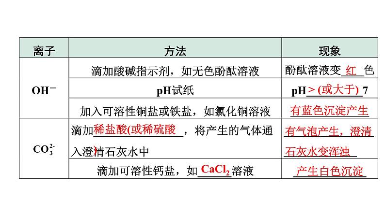 2024福建中考化学一轮复习 微专题4 物质的检验与鉴别（课件）第4页