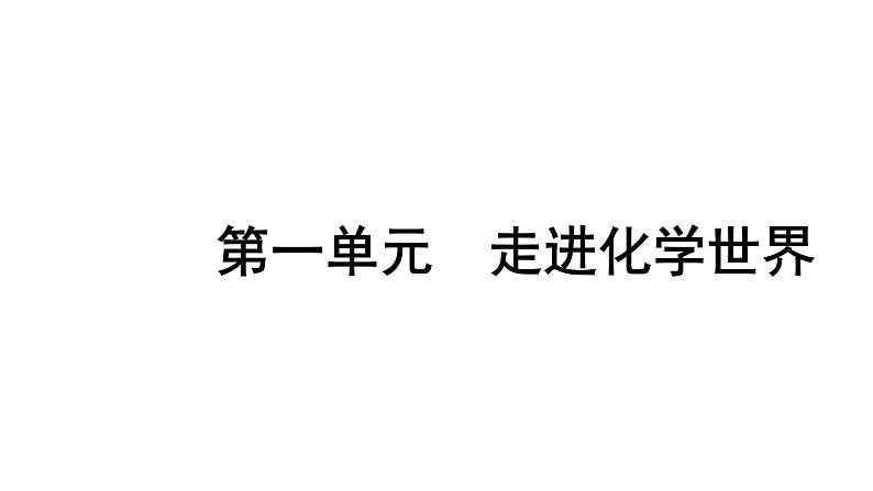 2024安徽中考化学一轮复习 第一单元 走进化学世界 （课件）第1页