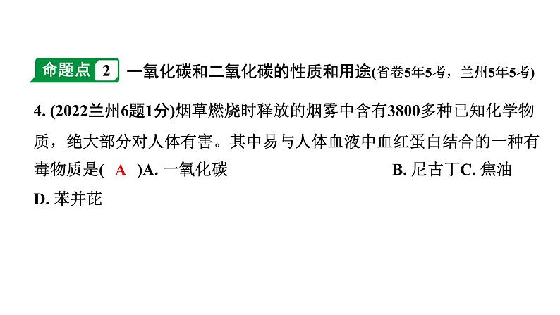 2024甘肃中考化学一轮复习之中考考点研究 第六单元 碳和碳的氧化物秘（课件）第6页