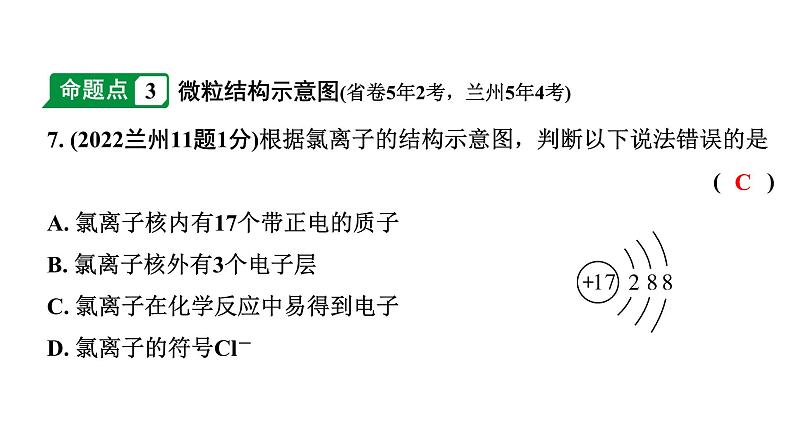 2024甘肃中考化学一轮复习之中考考点研究 第三单元 物质构成的奥秘（课件）08