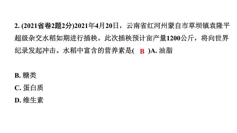 2024甘肃中考化学一轮复习之中考考点研究 第十二单元 化学与生活（课件）第3页