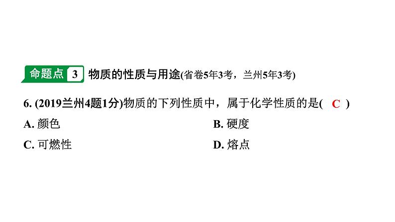 2024甘肃中考化学一轮复习之中考考点研究 第一单元 走进化学世界（课件）07