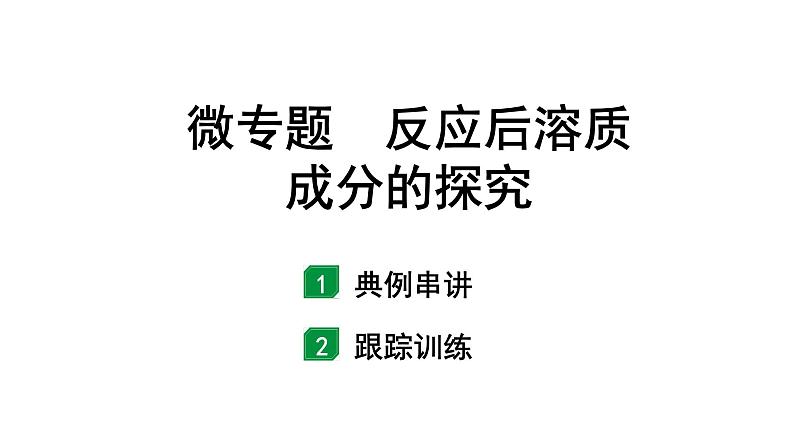 2024甘肃中考化学一轮复习之中考考点研究 微专题  反应后溶质成分的探究（课件）01