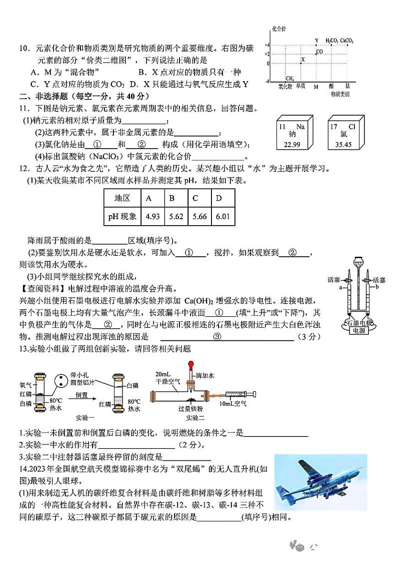2024年吉林省长春市南关区多校中考四模化学试题02