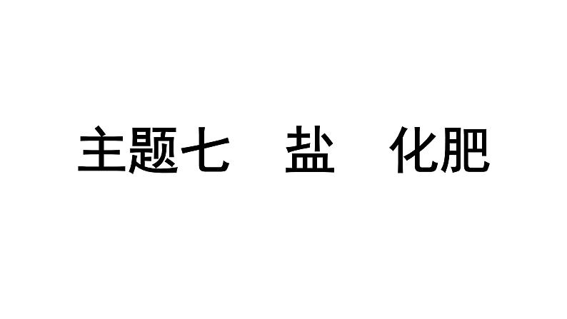 2024贵阳中考化学二轮专题复习 主题七　盐　化肥（课件）01