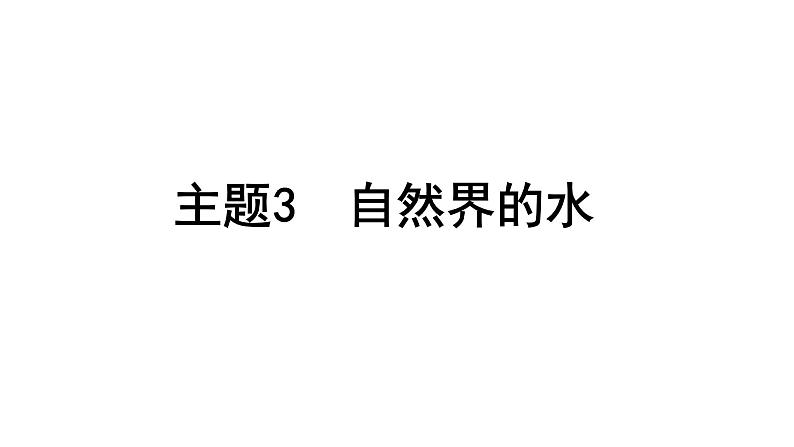 2024贵州中考化学二轮专题复习 主题3  自然界的水（课件）第1页