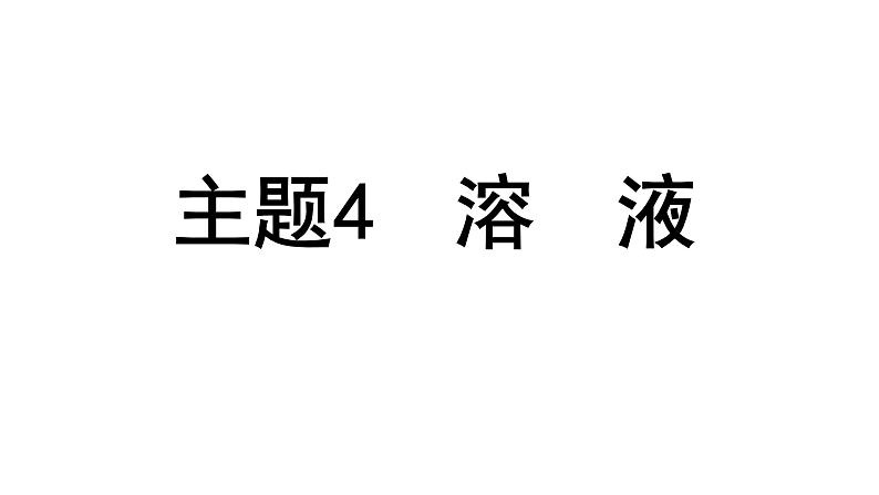 2024贵州中考化学二轮专题复习 主题4  溶液（课件）第1页