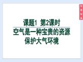 (2024)人教版化學九年級上冊（2-1）我們周圍的空氣 第2課時 空氣是一種寶貴的資源  保護大氣環(huán)境 PPT課件