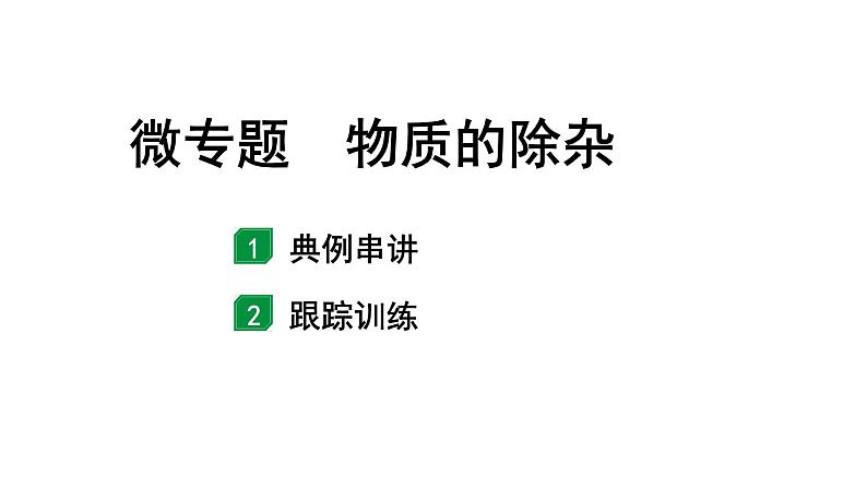 2024海南中考化学二轮重点专题突破 微专题 物质的除杂（课件）01