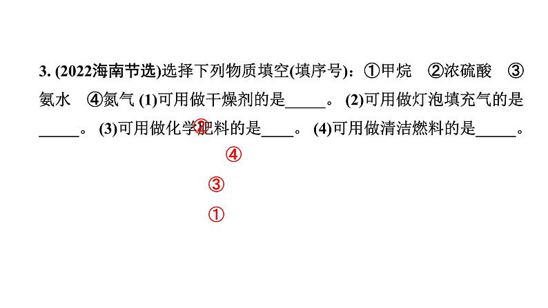 2024海南中考化学二轮重点专题突破 微专题 物质的用途（课件）第4页