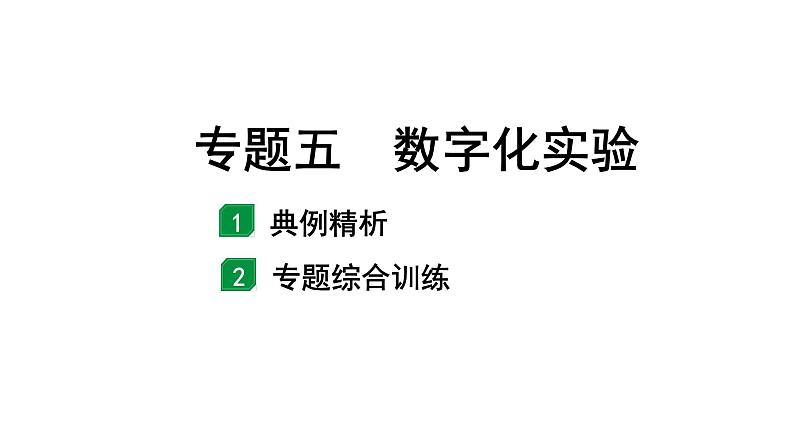 2024海南中考化学二轮重点专题突破 专题五 数字化实验（课件）第1页