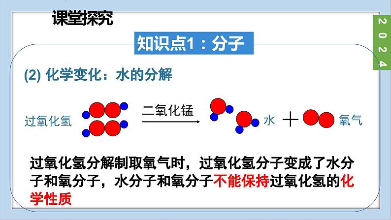 (2024)人教版化学九年级上册（3-1）分子和原子第2课时  分子可分为原子 PPT课件第7页