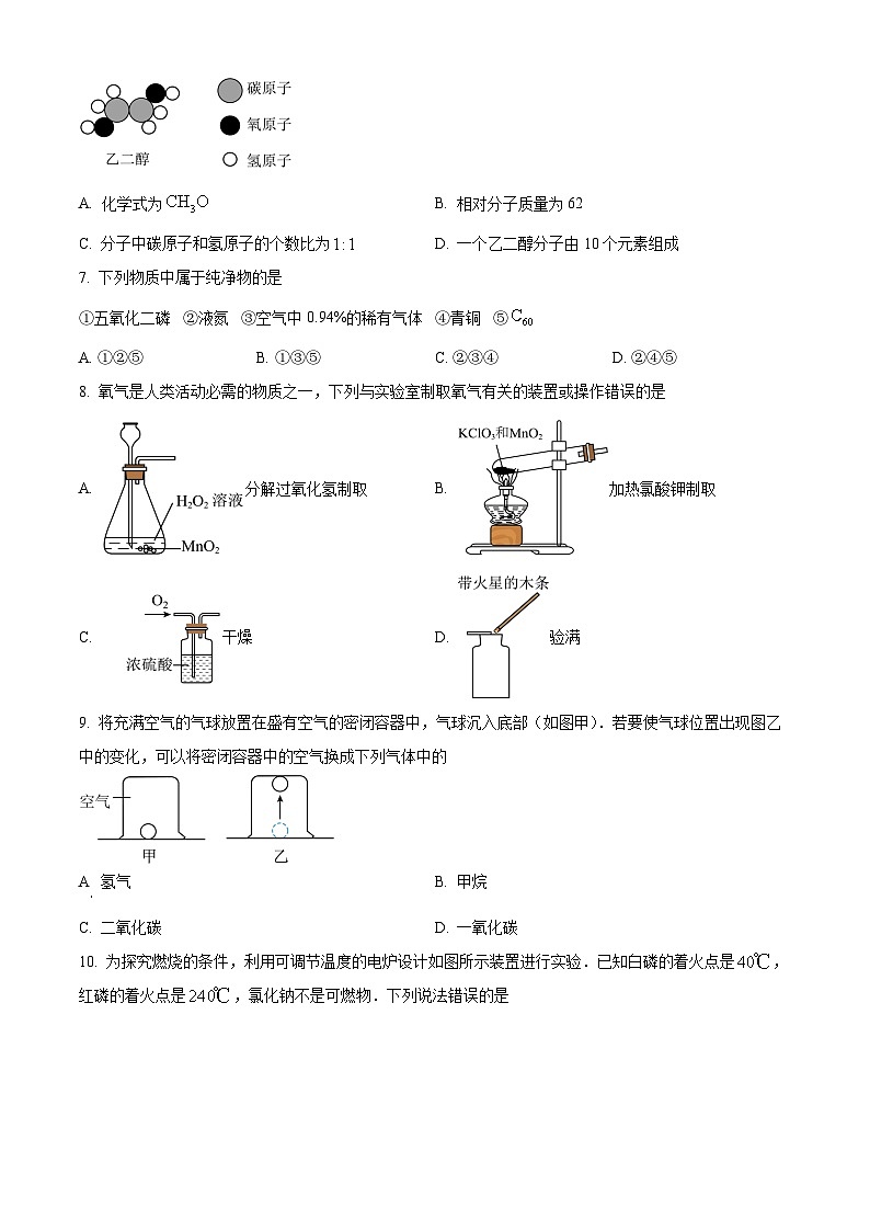 2024年中考真题—四川省乐山市化学试题（原卷版）第2页