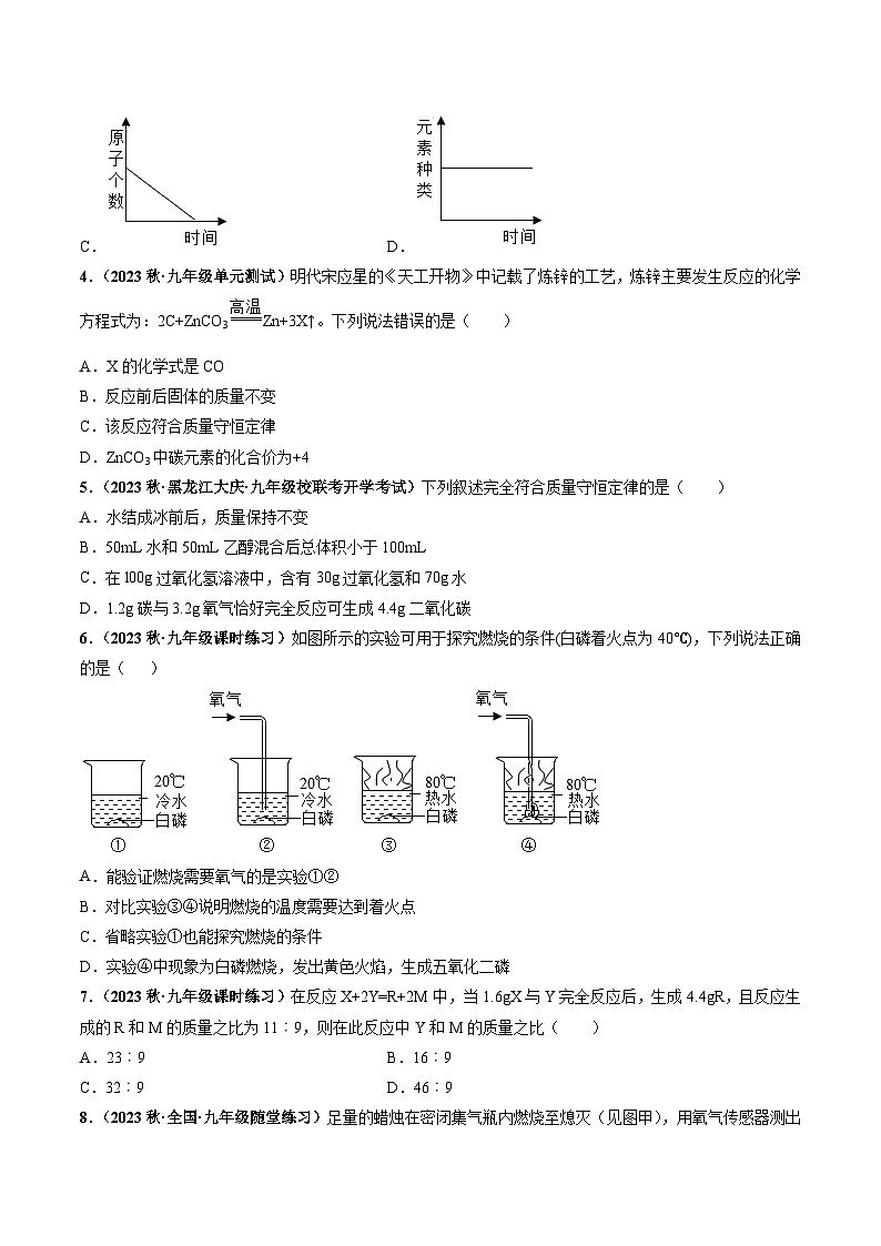 第4章  认识化学变化（章末检测卷）（原卷版）第2页