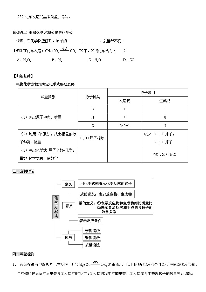 化学人教版九上精创导学案：5.1.2  化学方程式02