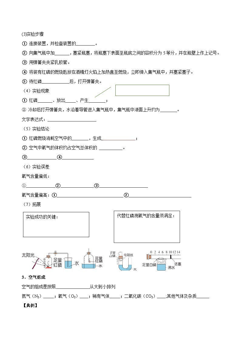 【衔接预习】新九年级化学暑假自学精品讲义（人教版）第03课 我们周围的空气（原卷版）第2页