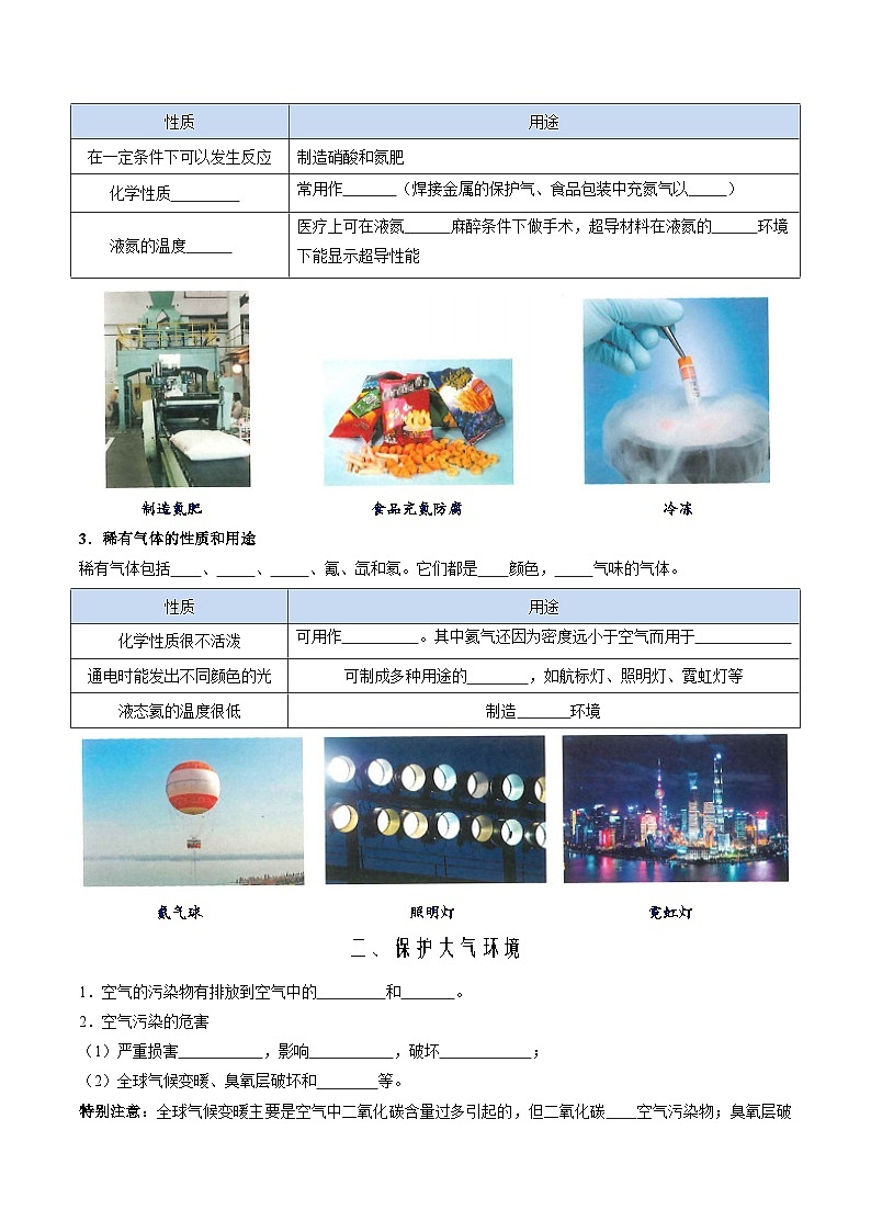 第06讲 空气是一种宝贵的资源（人教版版）-新九年级化学暑假衔接讲义（教师版+学生版）02