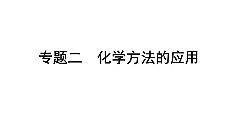 2024湖南中考化学二轮专题复习 专题二 化学思想方法的应用（课件）第1页