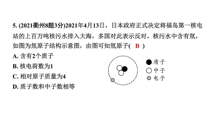 2024江苏中考化学二轮中考考点研究 第1讲 构成物质的微粒  元素（课件）第6页