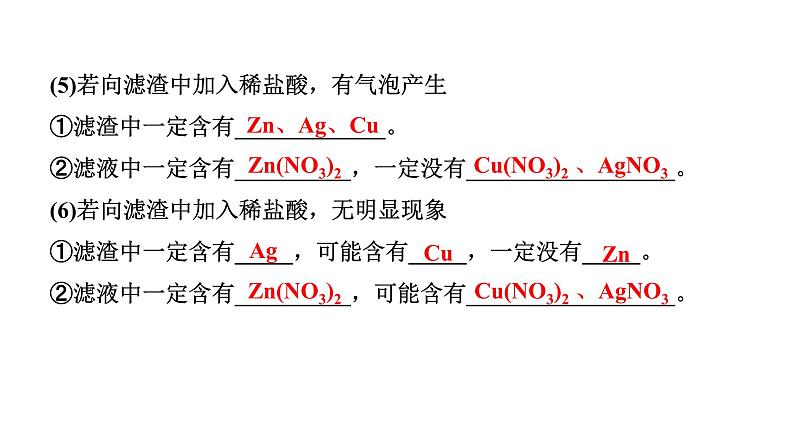 2024江苏中考化学二轮中考考点研究 微专题 金属与盐溶液的反应（课件）第6页