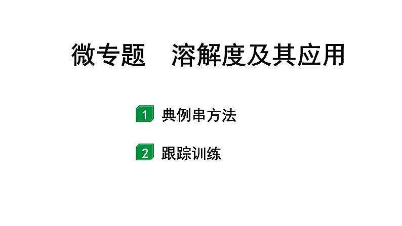 2024江苏中考化学二轮中考考点研究 微专题 溶解度及其应用（课件）第1页