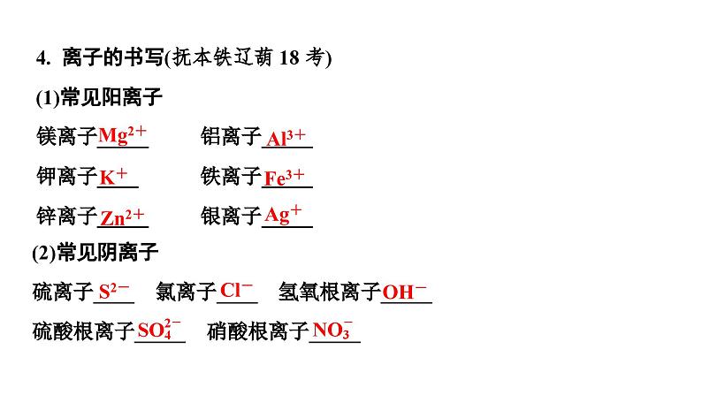 2024辽宁中考化学二轮重点专题研究 微专题 化学用语（课件）第6页