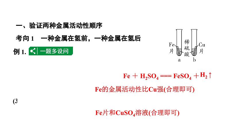 2024辽宁中考化学二轮重点专题研究 微专题 金属活动性顺序的判断与验证（课件）02