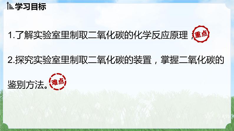 (2024)人教版化学九年级上册（6-3）二氧化碳的实验室制取 第1课时 PPT课件02