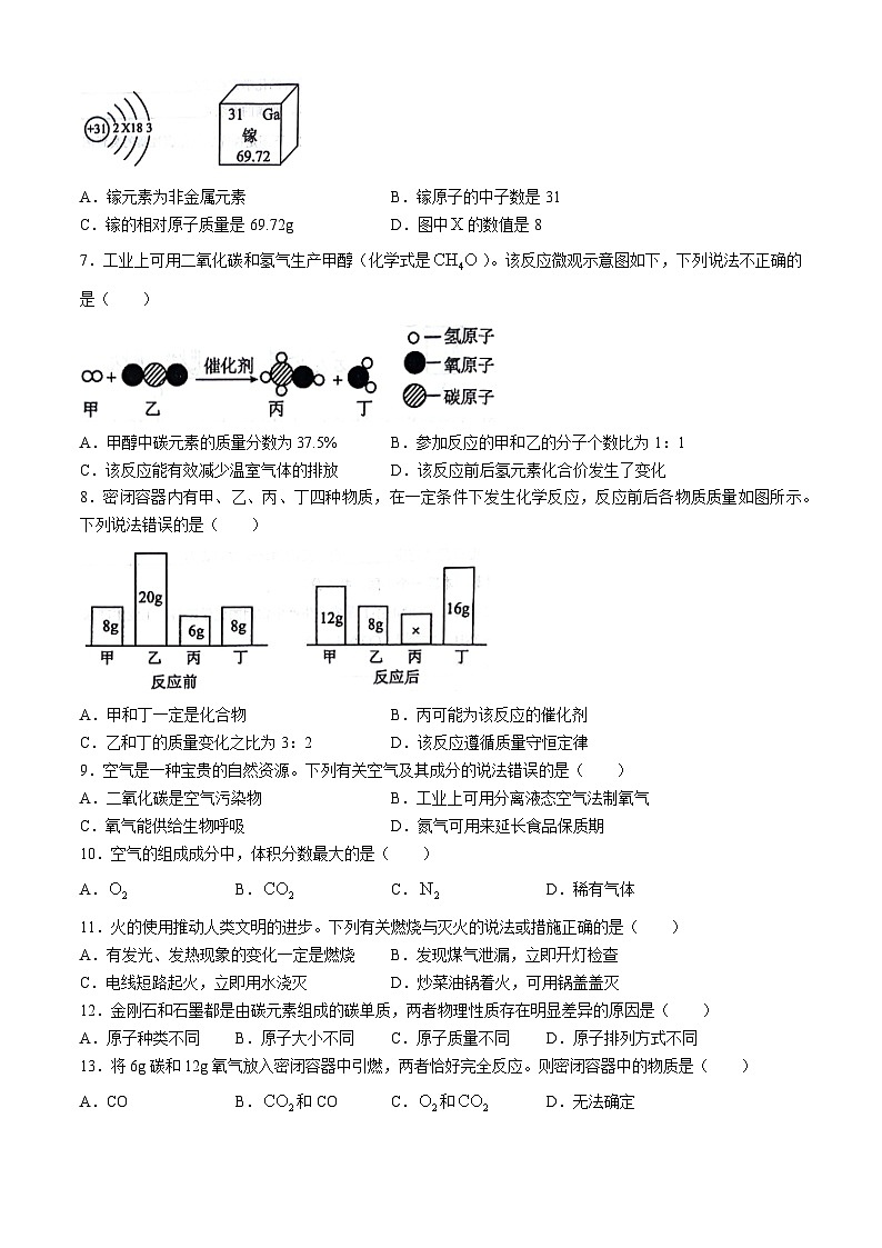 山东省淄博市高青县2023-2024学年八年级下学期7月期末化学试题(无答案)02
