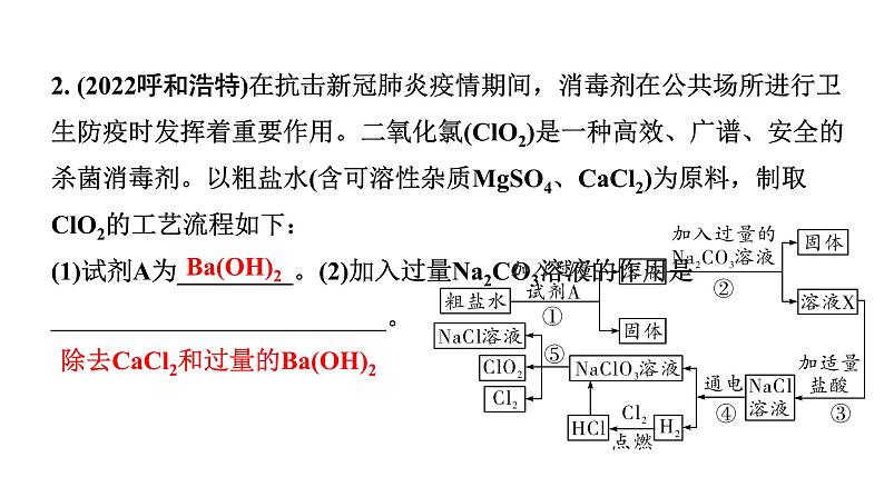 2024内蒙古中考化学二轮专题突破 专题五　工艺流程题（课件）第5页