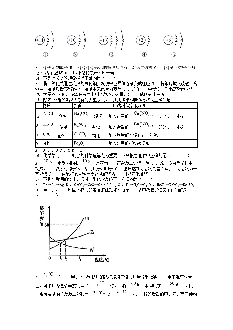 [化学]广西壮族自治区广西大学附属中学2024年春季期九年级上学期期末2月素质检测试卷第3页