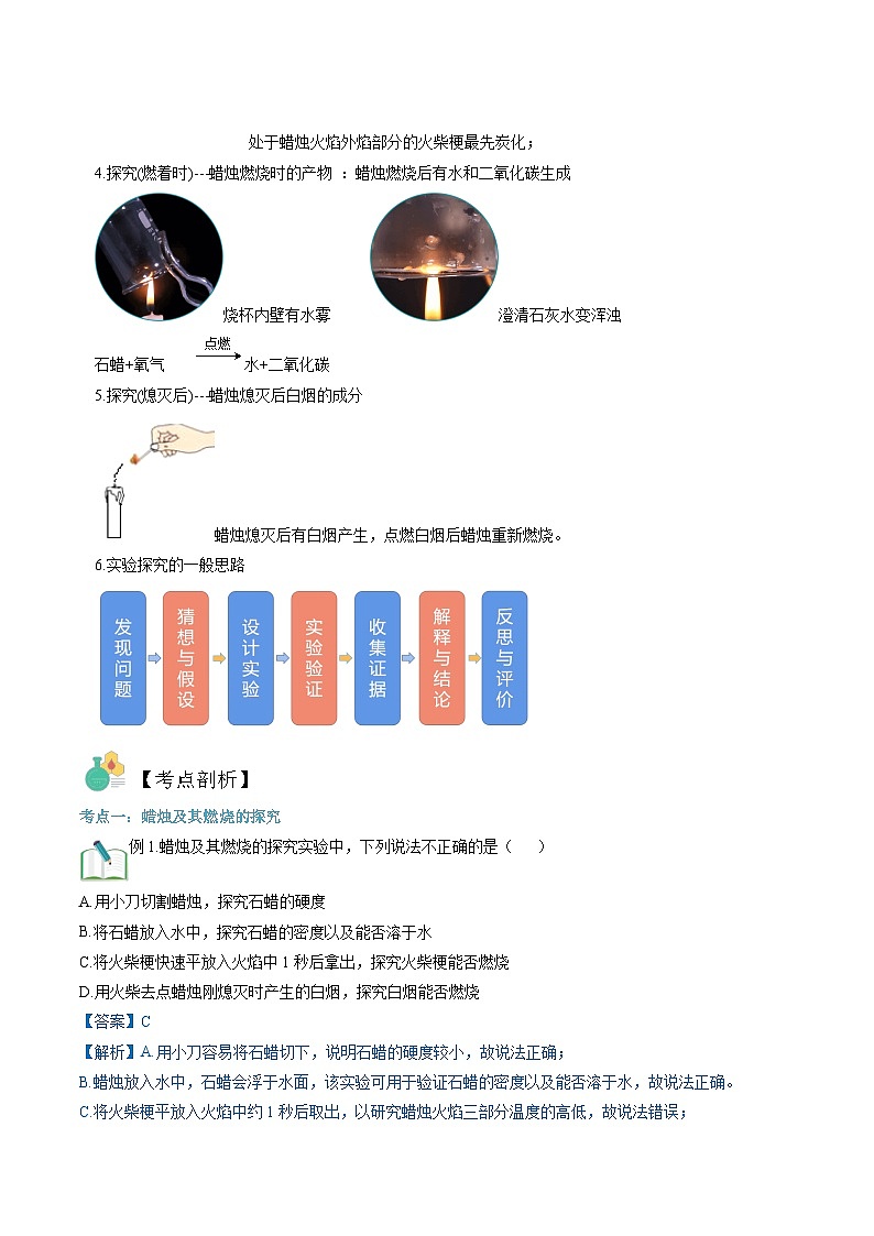 第03讲  对蜡烛及其燃烧的探究-暑期初二升初三化学衔接自学课讲义（人教版）02