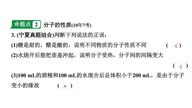 2024宁夏中考化学二轮重点专题突破 主题9 微粒构成物质 认识化学元素（课件）第4页