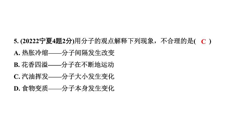 2024宁夏中考化学二轮重点专题突破 主题9 微粒构成物质 认识化学元素（课件）第6页