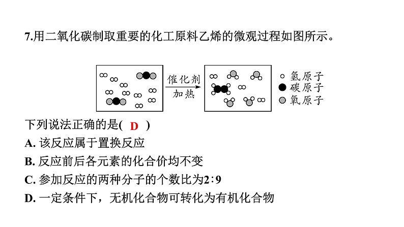 2024宁夏中考化学二轮重点专题突破 主题12　质量守恒定律（课件）第7页